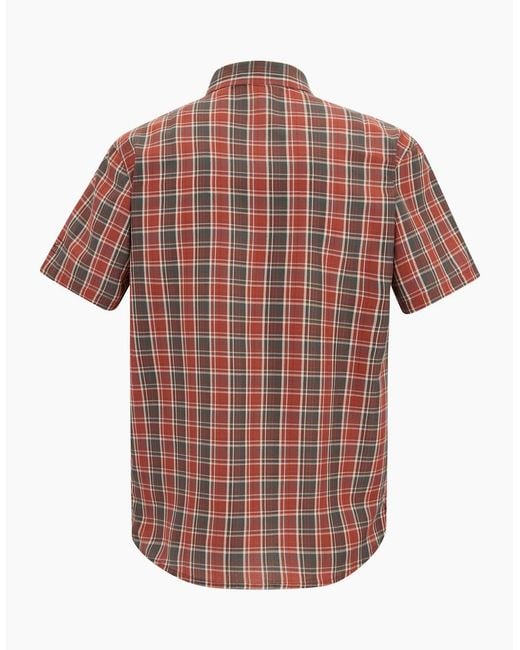 Regatta Red Mindano Multi Check Short-Sleeved Shirt for men