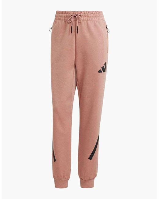 Adidas Pink Ladies Z.N.E. Jersey Jogging Bottoms
