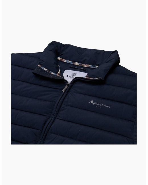 Aquascutum Blue Active Rlg Active Mockneck 100Gr Jacket for men
