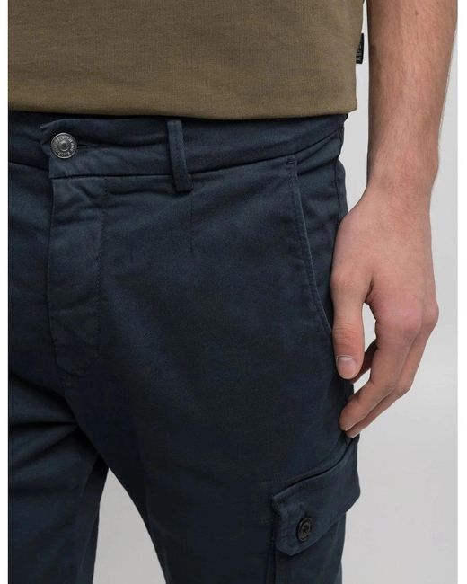 Replay Blue Jaan Cargo Trousers 010 for men
