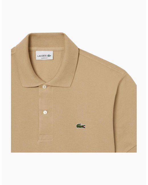 Lacoste Natural Classic Short Sleeved Polo Shirt for men