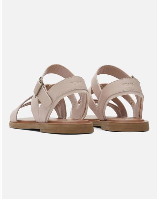 TOMS Pink Sloane 100% Cow Ballet Wedges