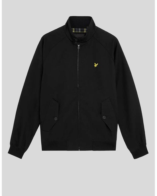 Lyle & Scott Black Cotton Harrington Jacket for men