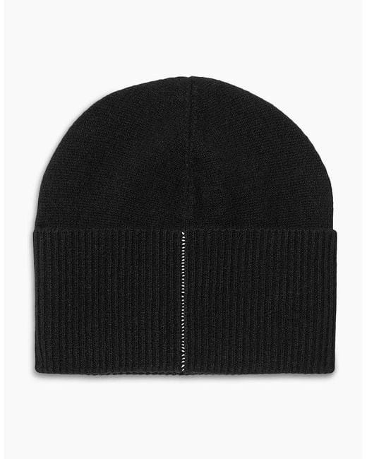 Burberry Black Logo Cashmere Ekd Beanie for men
