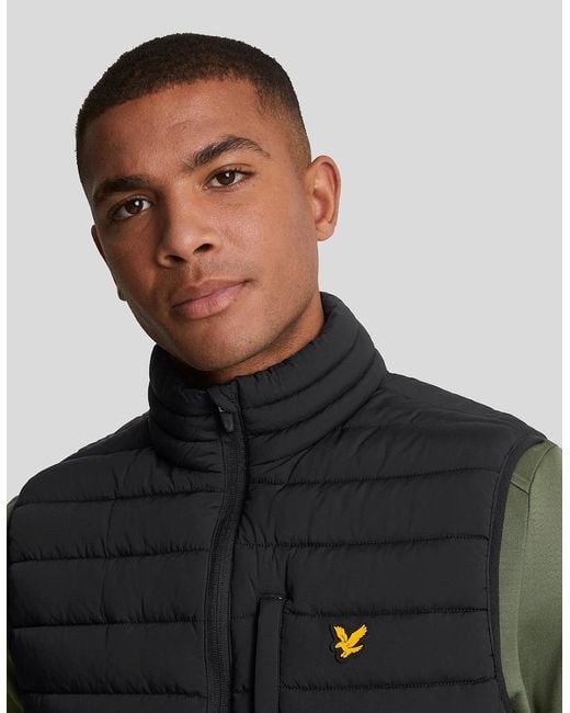 Lyle & Scott Gray Sports Lightweight Puffer Jacket for men