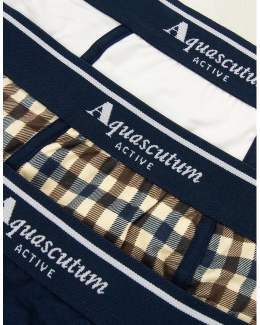 Aquascutum Black Active 3 Pack Underwear for men