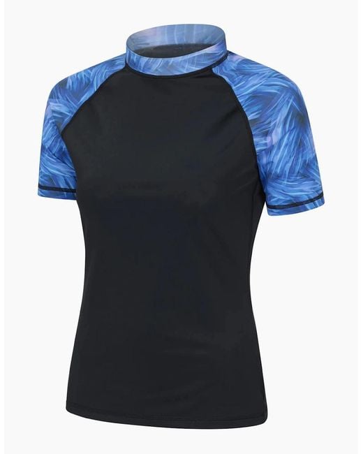 Mountain Warehouse Black Ladies Patterned Rash Guard