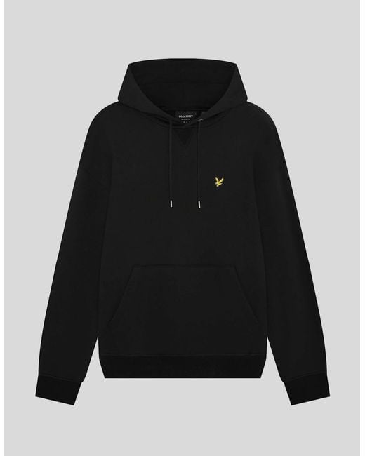 Lyle & Scott Black Heavyweight Loopback Cotton Hoodie for men