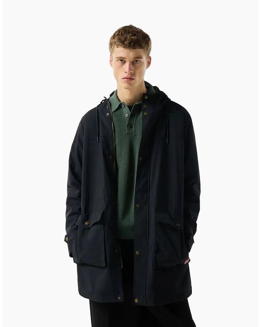 Hunter Blue Lightweight Waterproof Rain Parkas for men