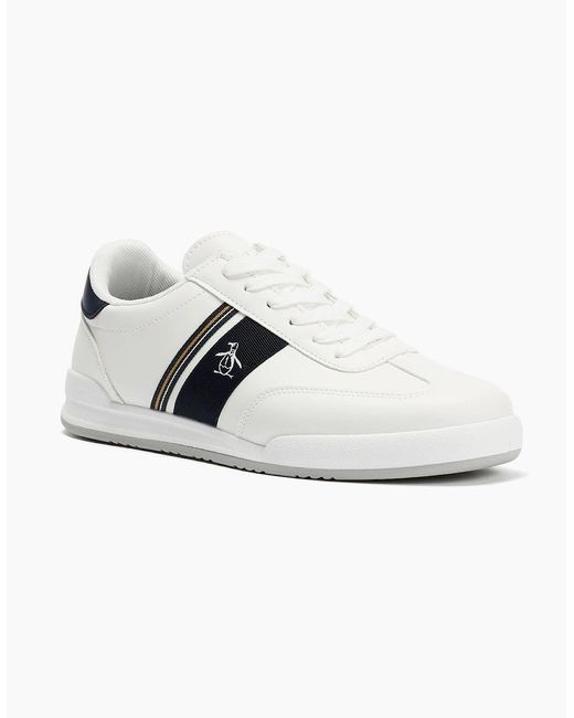 Original Penguin White Penguin Gaz Trainers for men