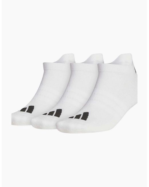 Adidas White Adult Ankle Socks (Pack Of 3)
