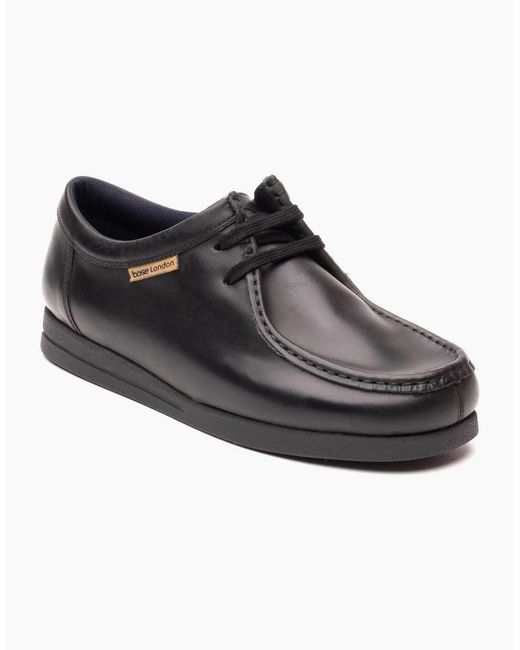Base London Black London Koko Leather Moccasins Shoes for men