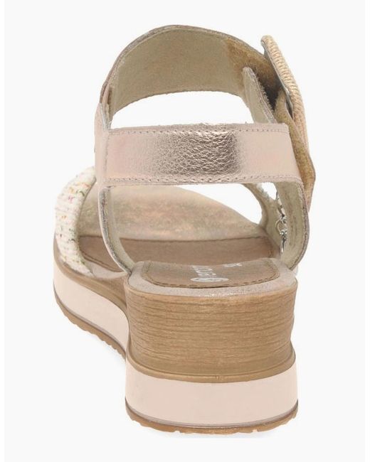 Remonte White Capri Wedge Heel Sandals