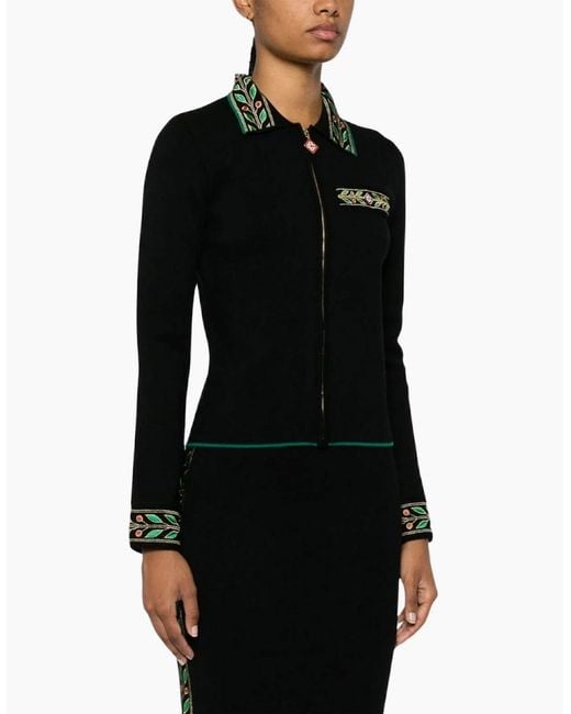 Casablanca Black Embroidered Laurel Jackets
