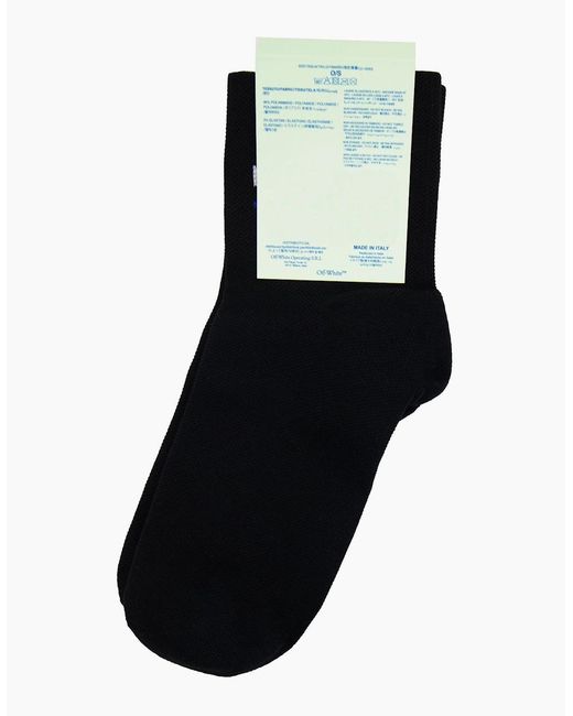 Off-White c/o Virgil Abloh Black Off Steps Off Logo Low Socks for men