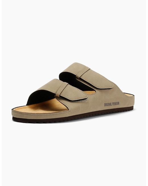 Original Penguin Brown Penguin Panache Sand Sandals for men