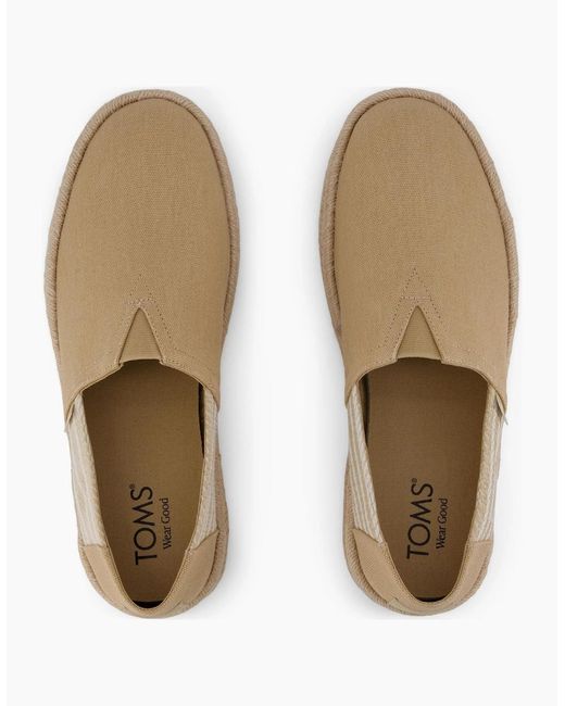 TOMS Natural Alpargata Rope 2.0 Cotton Oatmeal Slip-On Shoes for men