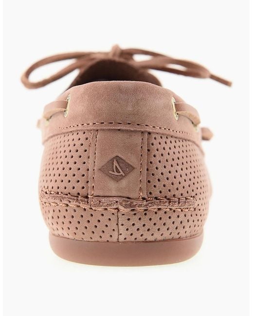 Sperry Top-Sider Pink Sperry Slim Boat Shoe Leather Amaretto Boat Shoes