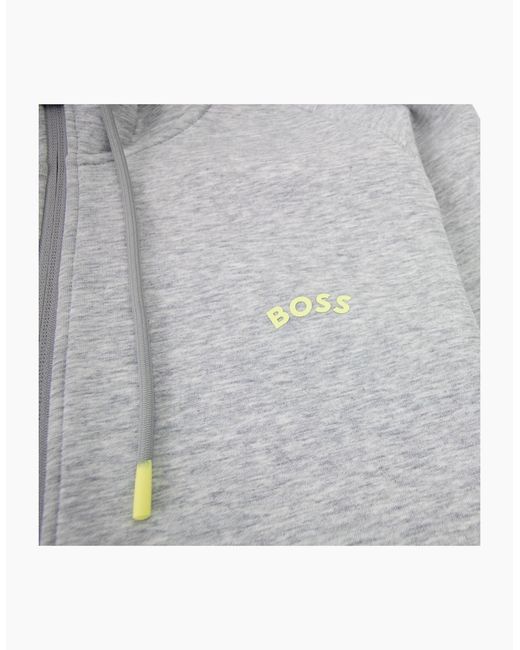 Boss Gray Saggy 2 Curved Logo Hoody 059 for men