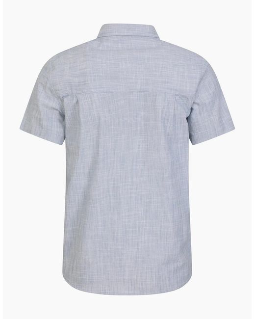 Mountain Warehouse Blue Coconut Slub Short-Sleeved Shirt for men