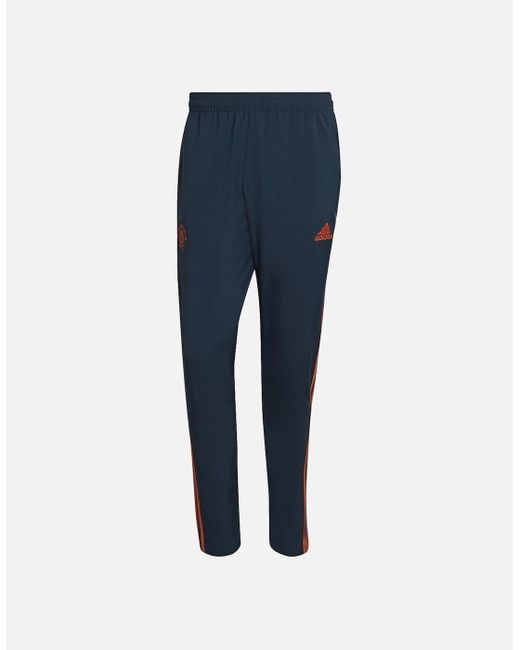 Adidas Blue 2022/23 Manchester United Fc Tracksuit Bottoms for men