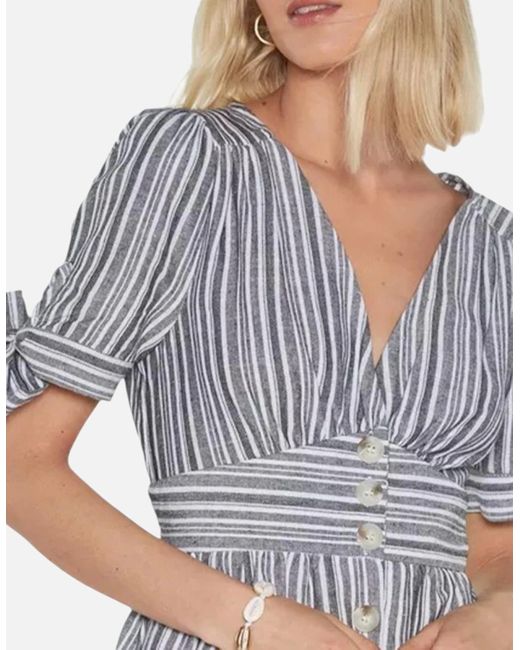 Brave Soul Blue Nichola Short Dress Casual Short Sleeve Ladies Midi Dress New