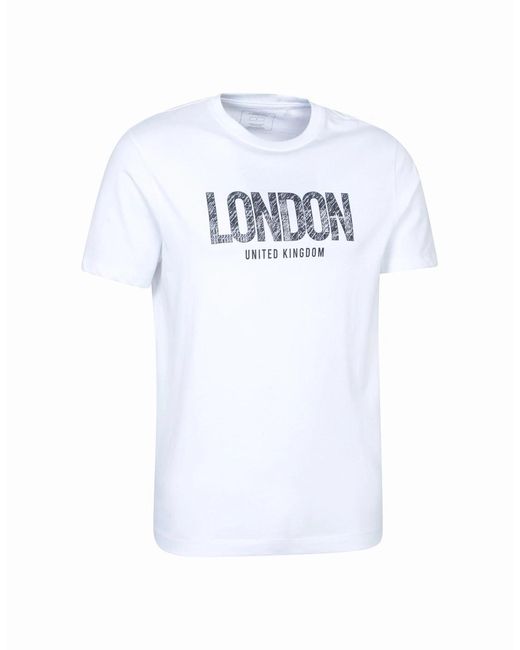 Mountain Warehouse White London Short-Sleeved T-Shirt for men