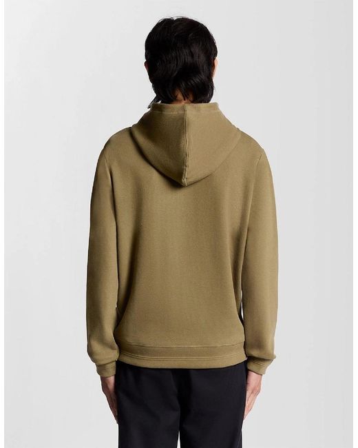 Lyle & Scott Green Weave Hoodie for men