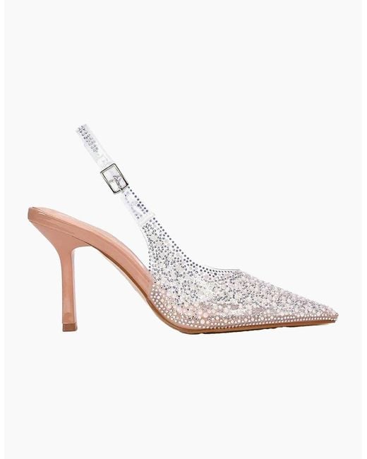 XY London Pink Ladies Pauline Perspex High Heels