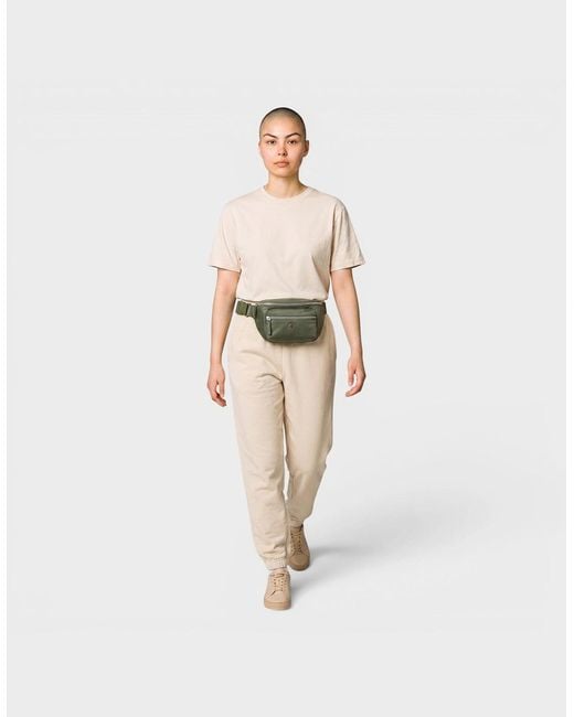 Tory Burch Green Nylon Mixed Materials Belt Bag Khaki