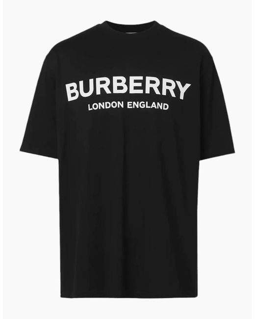 Burberry Black London England Logo T-Shirt for men
