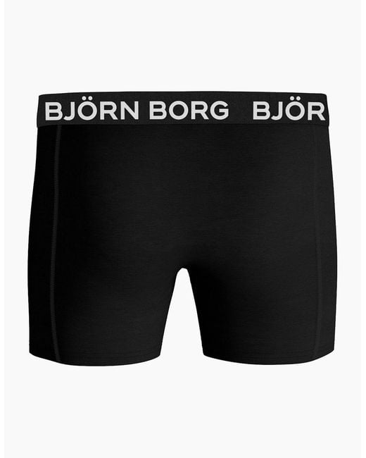 Björn Borg Black 3-Pack Large Logo Boxer Briefs for men