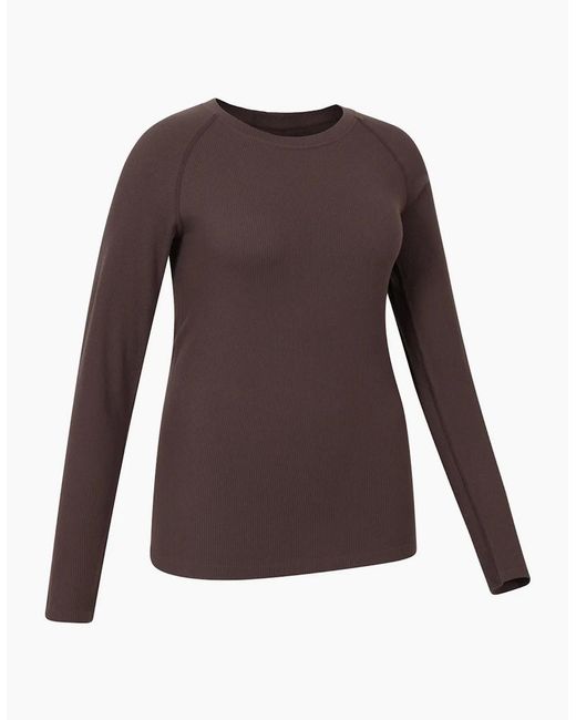Mountain Warehouse Purple Ladies Carmel Ribbed Seamless Thermal Top