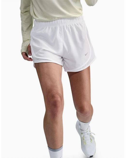 Nike Blue Tempo Dri Fit Mid Rise Brief Lined Running Shorts