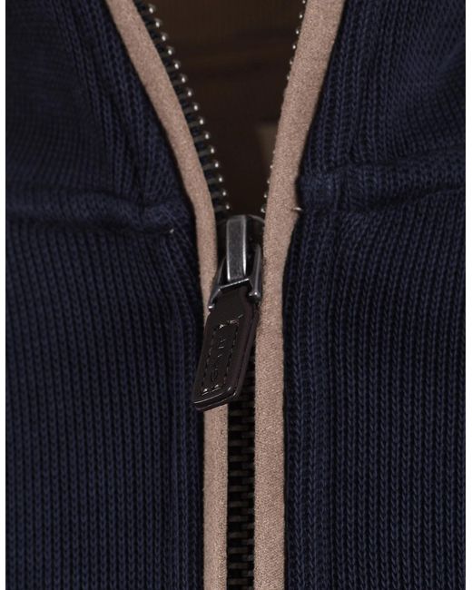 Gant Blue Sacker Rib Half Zip Evening for men