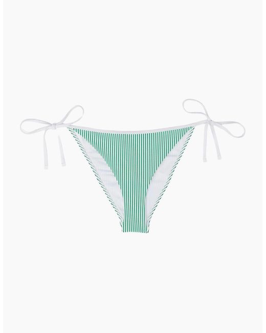 Tommy Hilfiger Blue Seersucker Stripe Bikini Bottoms, Radiant