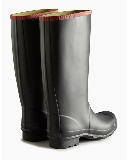 Hunter Black Argyll Full Knee Wellingtons