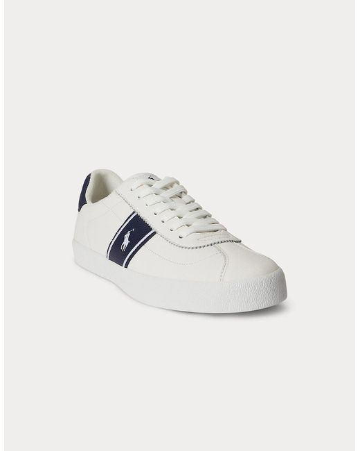 Polo Ralph Lauren White Court Vlc Pp Court Trainers Deckwash for men