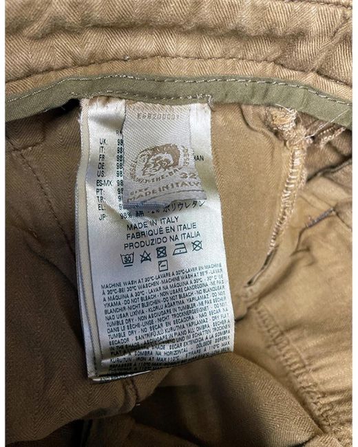 DIESEL Brown Slim Chino 0848Q Chino Trousers Sweat Slim Fit Stretch Casual Pants for men