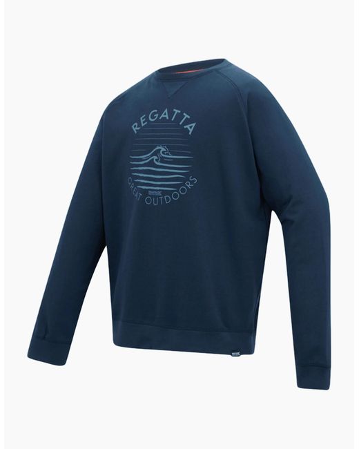 Regatta Blue Nithsdale Wave Sweatshirt for men