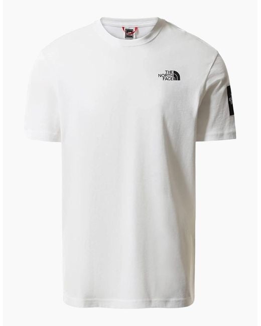 The North Face White T Shirts Crew Neck Bb Sr Ss Summer Cotton Tee for men