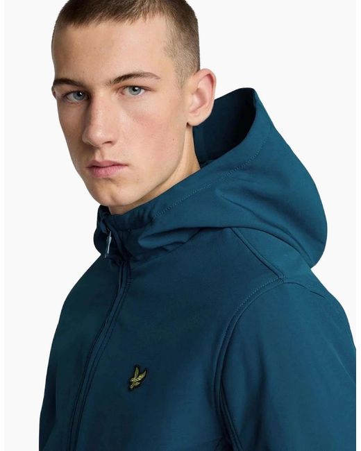 Lyle & Scott Blue Lyle & Scott Fleece Back Softshell Jacket for men