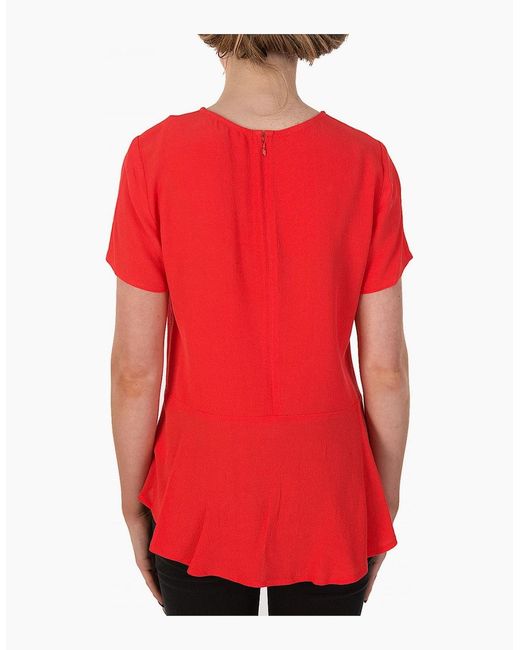 Michael Kors Red Bk Pplum