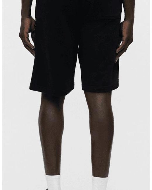 DIESEL Black Crow Large Logo Cotton Shorts for men