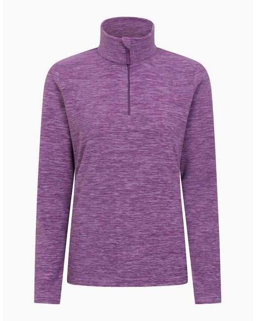 Mountain Warehouse Pink Ladies Snowdon Melange Fleece Top
