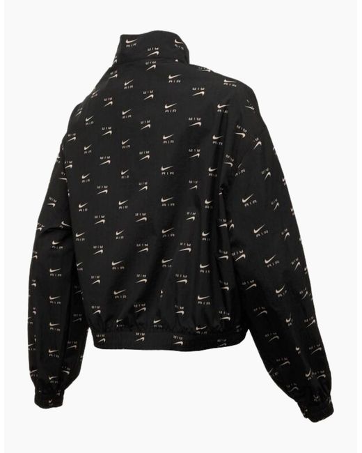 Lyle & Scott Black Nike All-Over Logo Thin Jacket