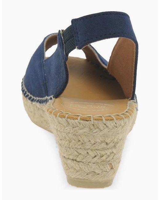 Toni Pons Blue Bernia Wedge Heel Espadrille Sandals