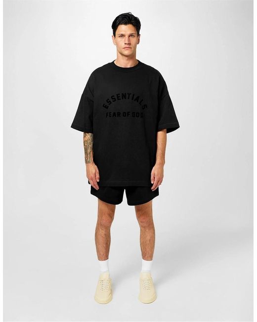 Fear Of God Black Short Sleeve Tee for men