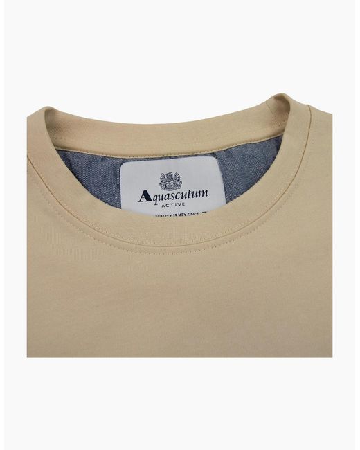 Aquascutum Natural Active Small Logo Crewneck Sweatshirt 03 for men
