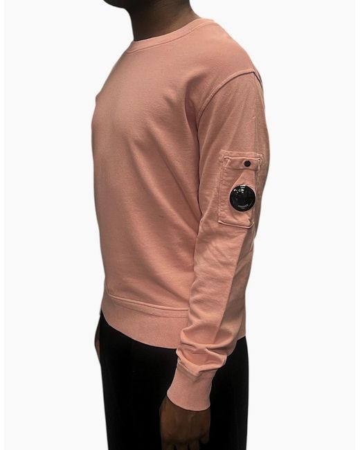 C P Company Pink Resist Dyed Lens Sweatshirt for men